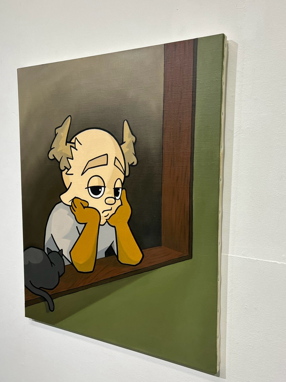 Hoki「眺めては考える」 Oil on canvas
