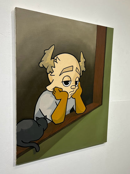 Hoki「眺めては考える」 Oil on canvas