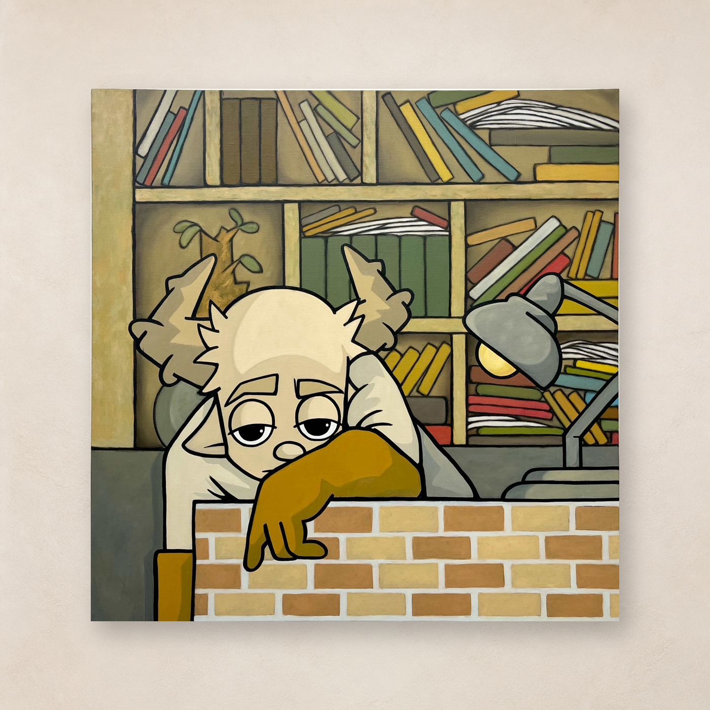Hoki「フツフツ#3」 床線のない壁面展示イメージ
