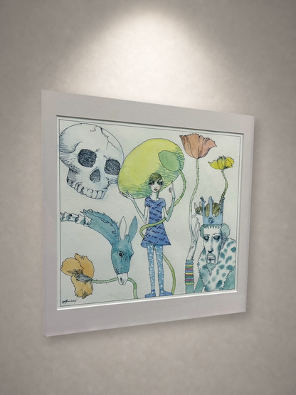 宇野亚喜良 钢笔 水彩画 原稿 ペン、水彩 / Pen and watercolor