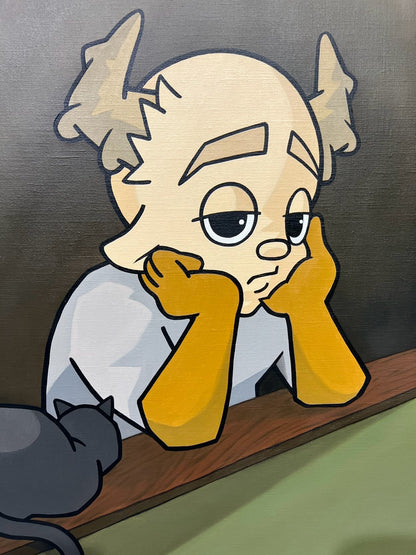 Hoki「眺めては考える」 Oil on canvas