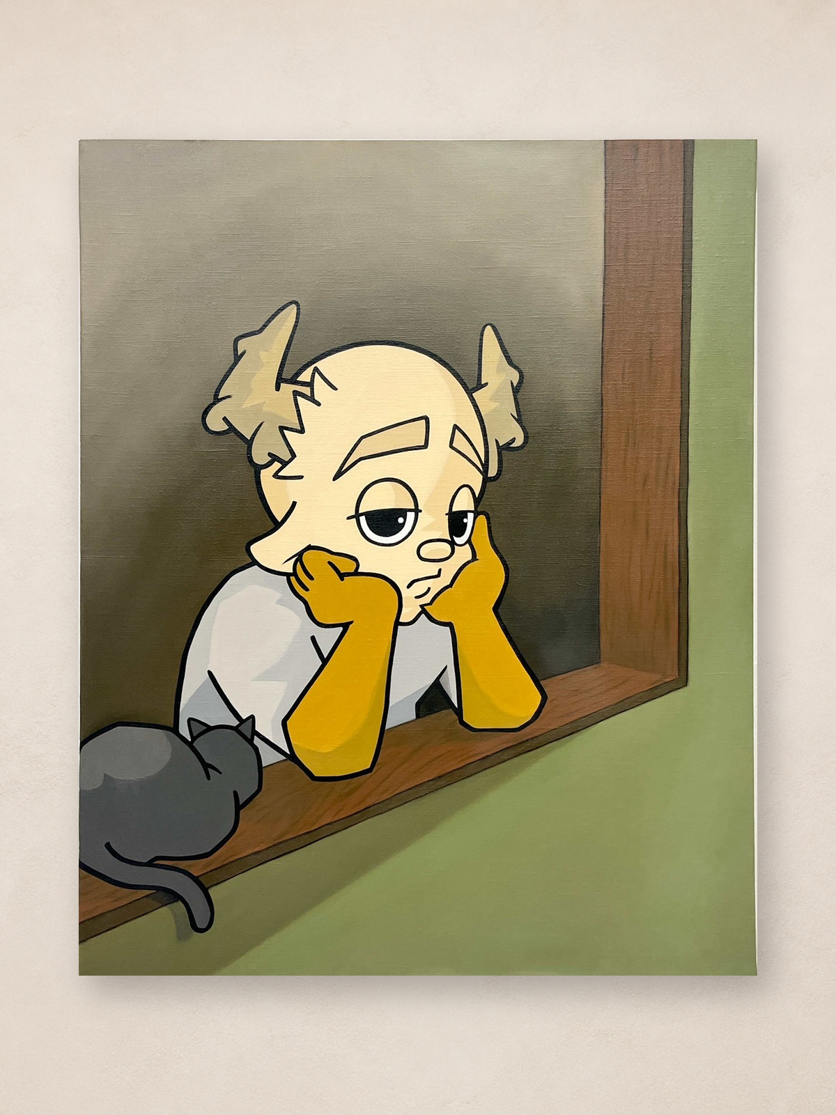 Hoki「眺めては考える」 Oil on canvas