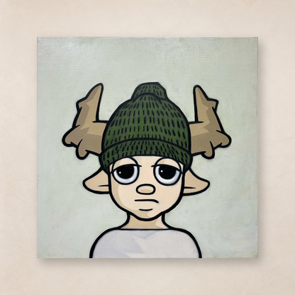 Hoki「フツフツ#2」 Oil on canvas