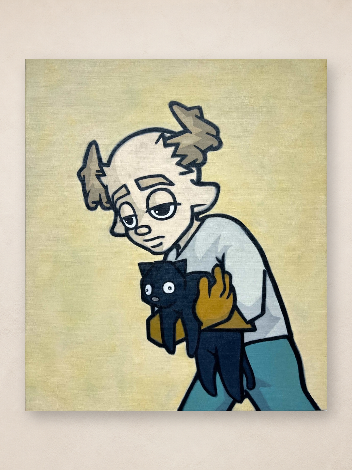 Hoki「猫のように生きたい」 Oil on canvas