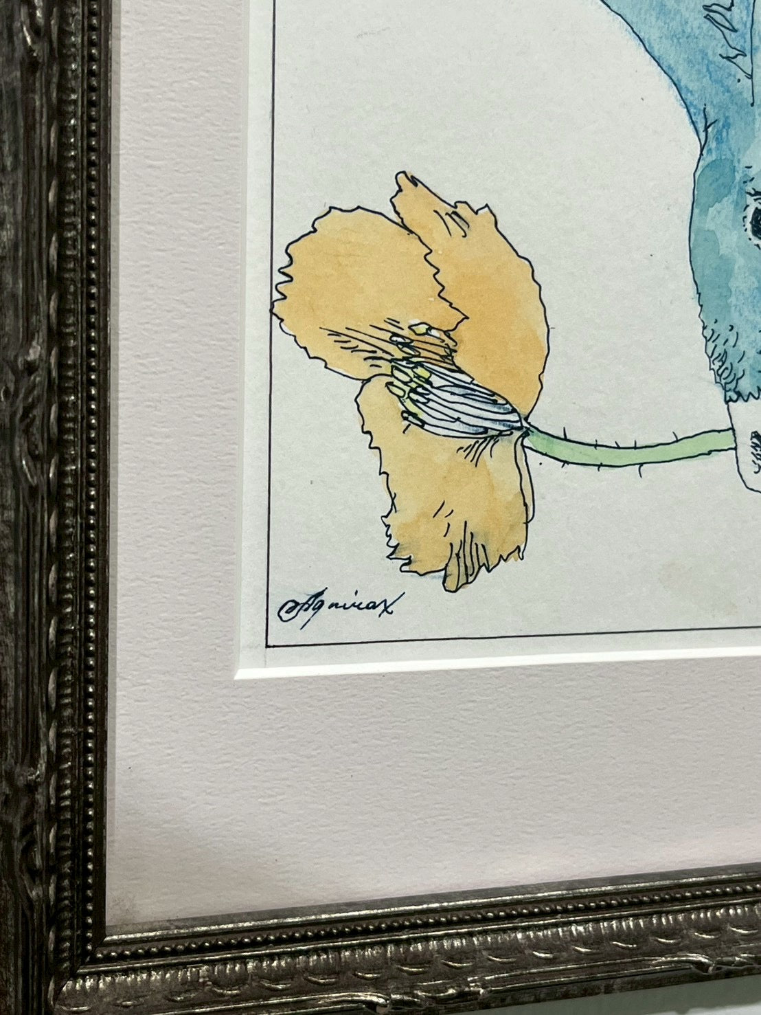 宇野亚喜良 钢笔 水彩画 原稿 ペン、水彩 / Pen and watercolor