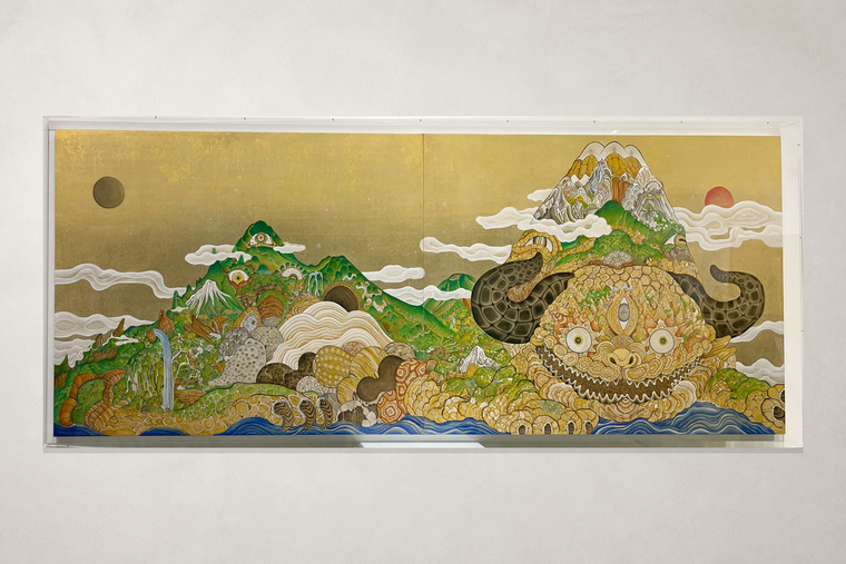 feebee「観察者効果-白沢山-」 白壁展示イメージ