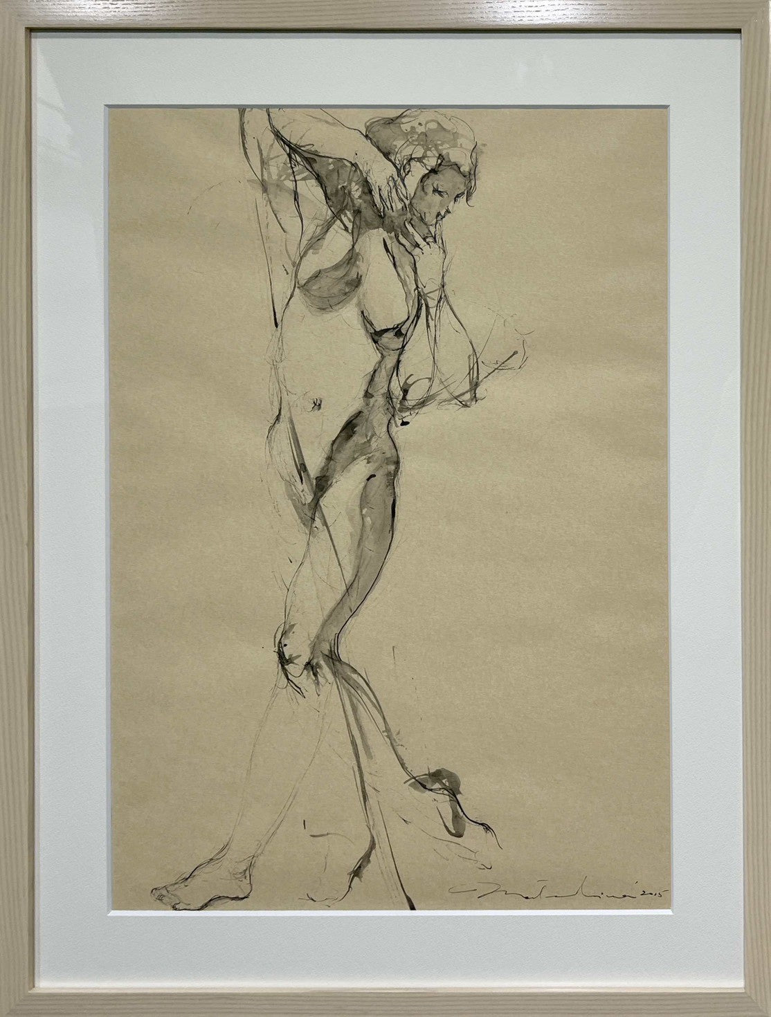 松島純 松島純「figure study 2015_01」 紙にインク