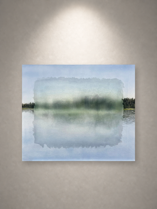 roidworksgallery Kishou Kakutani "Frosted window #20" 綿布に岩絵具・アクリル絵の具 / Rock pigments and acrylic on cotton