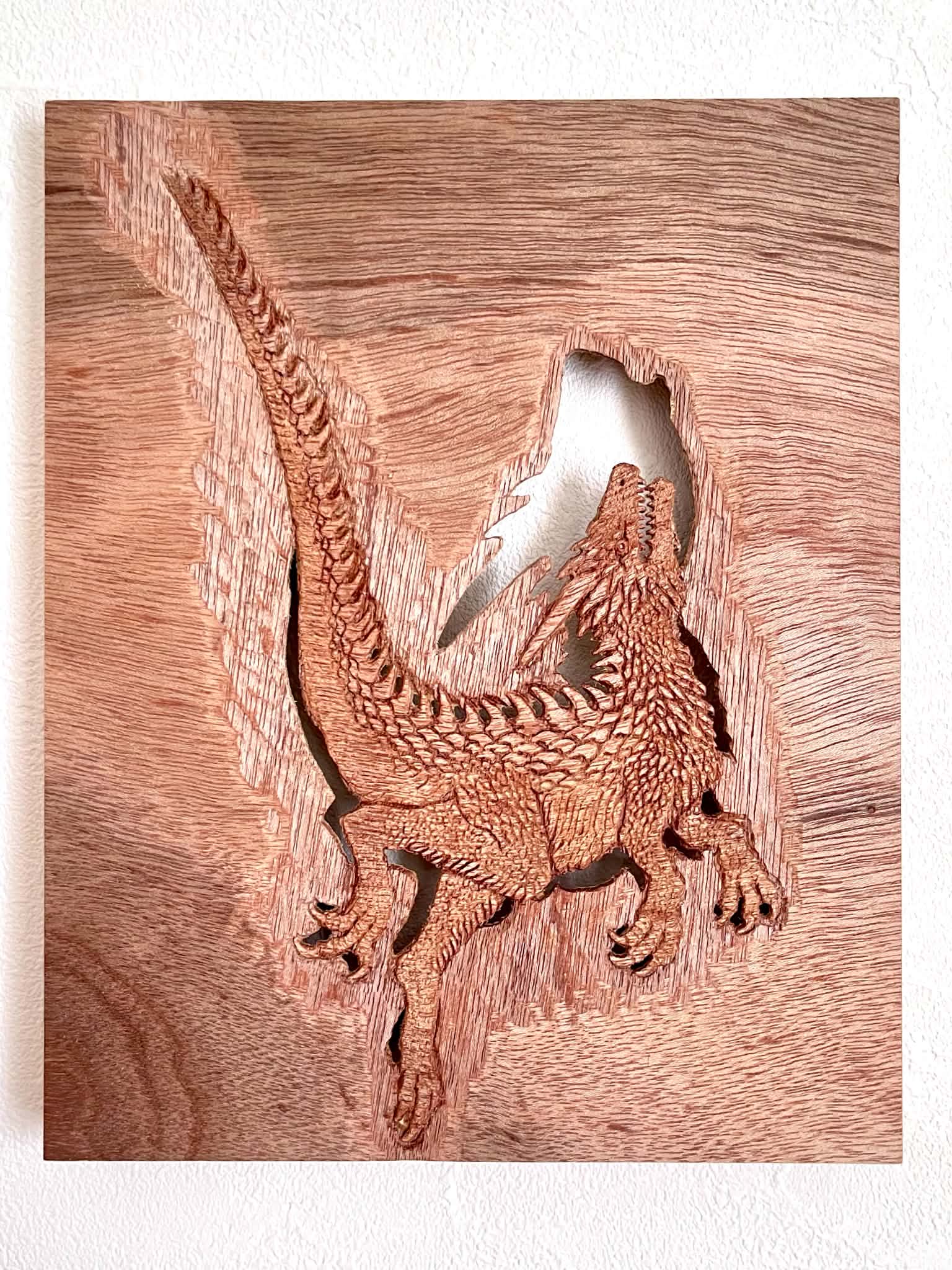 永島信也「Tiny dragon」木（レリーフ） 画像1
