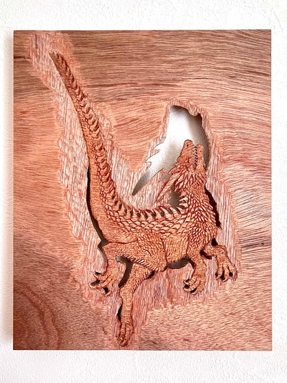 永島信也 永島信也「Tiny dragon」 木（レリーフ作品） / Wood (relief work)
