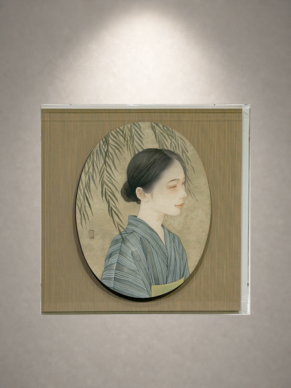 下重ななみ 下重ななみ「あいの風」 白麻紙、墨、岩絵具
