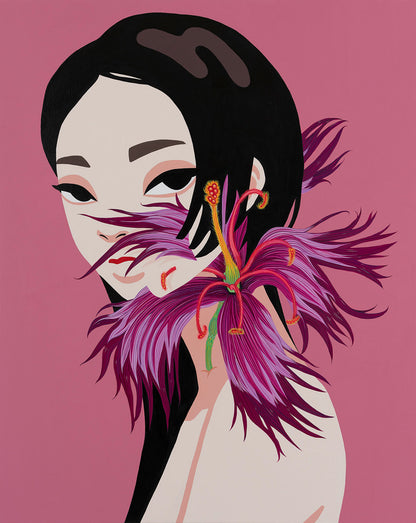 feebee feebee《Digital Flowers Produce No Seeds 003》 アクリル／キャンバス（作家による正式表記確認前）
