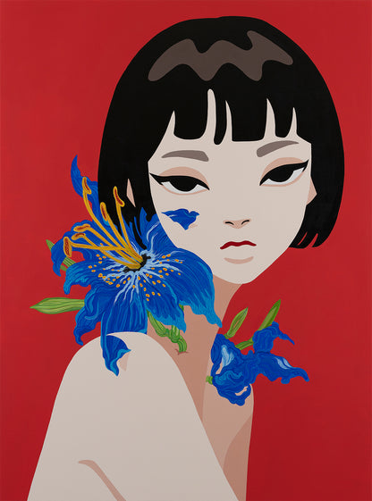 feebee feebee “Digital Flowers Produce No Seeds 002” アクリル／キャンバス（作家による正式表記確認前）