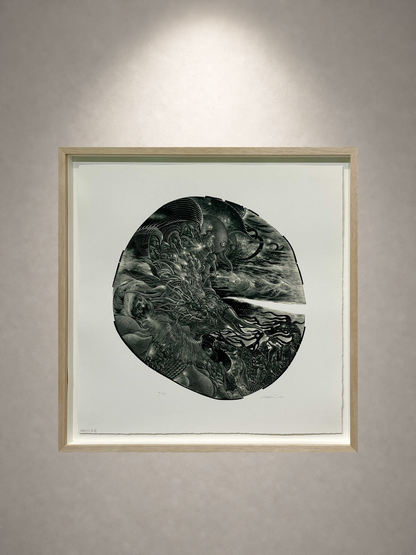 二階武宏 二階武宏「有機的な夜響」 木口木版画 / Wood engraving