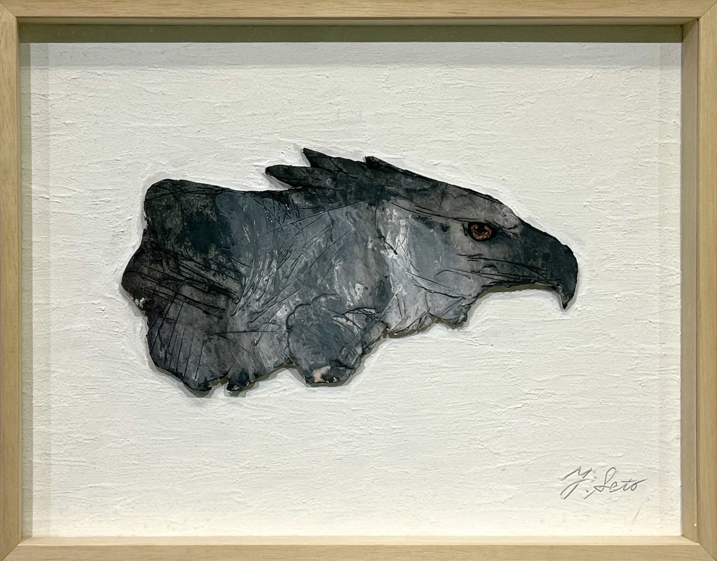 瀬戸優「drawing reliefーオウギワシー」作品正面
