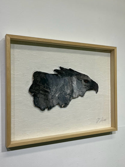 瀬戸優 瀬戸優「drawing reliefーオウギワシー」 テラコッタ、彩色