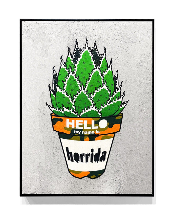 GIRUVI『GROW ON THE WALL』展 出展作品「horrida #7」